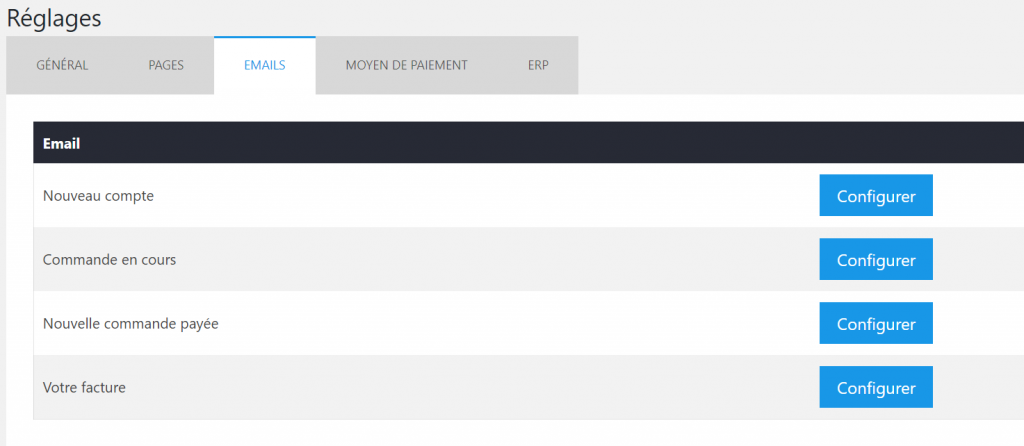 emails transactionnels sur WpShop