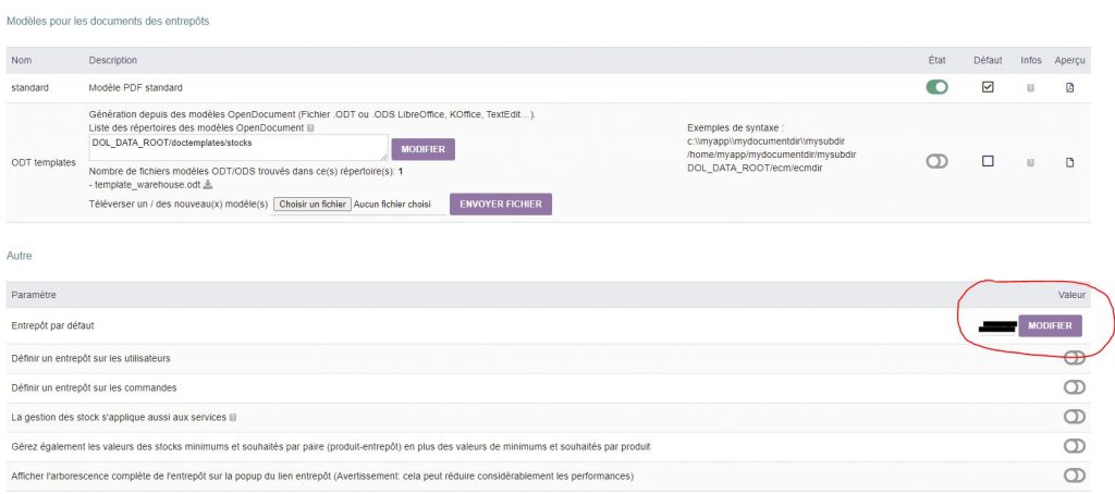 Modification des stock sur WPShop module Dolibarr